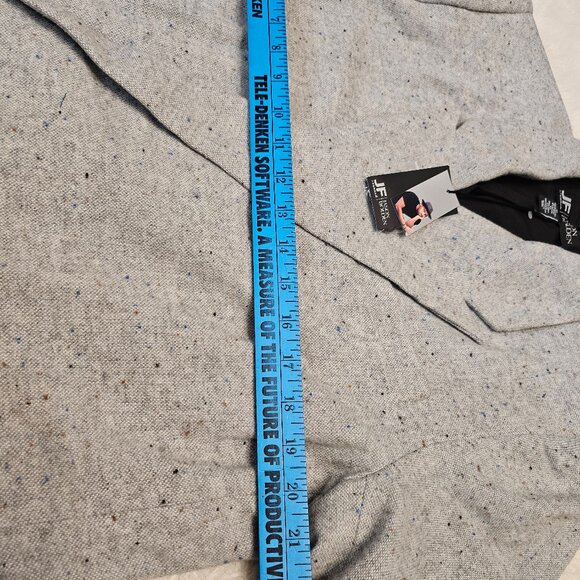 JF x Jason Bolden Unisex Gray Multi Wool Blend Oversize Long Coat Size M - Picture 4 of 10